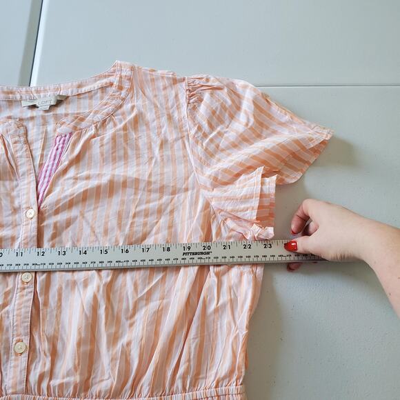 LOFT Dress Womens 2XL Striped Midi Summer Pockets Modal Casual Flowy Lightweight - Picture 9 of 11